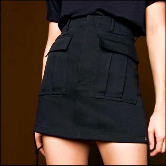 Zara Dresses & Skirts - ZARA Black Denim Mini Skirt
